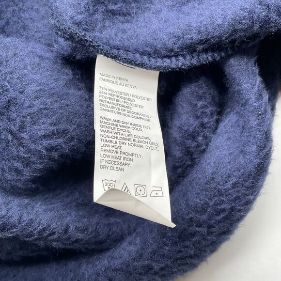 Izod Men's Thermasoft Quarter Zip Fleece Sweater Large Navy Blazer - Picture 9 of 10